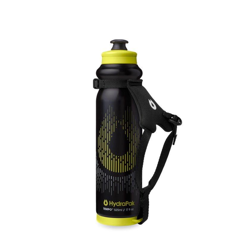 HydraPak Tempo Pro 525ml Handheld Running Squeeze Bottle for Training and Race Day Hydration with Removable Strap 525ml17oz Black - Image 2