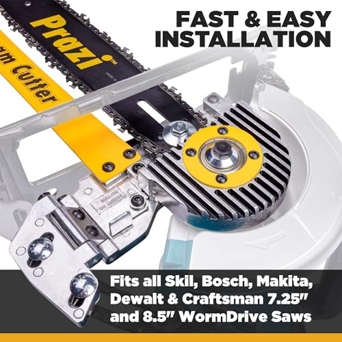 Prazi 12" Beam Cutter Attachment for Worm Drive Circular Saws – Model PR7000 for 7-1/4"-8-1/2" Worm Drive Saws – American Owned Company – Increase Cut Depth from 2-1/2” to 12” - Image 3