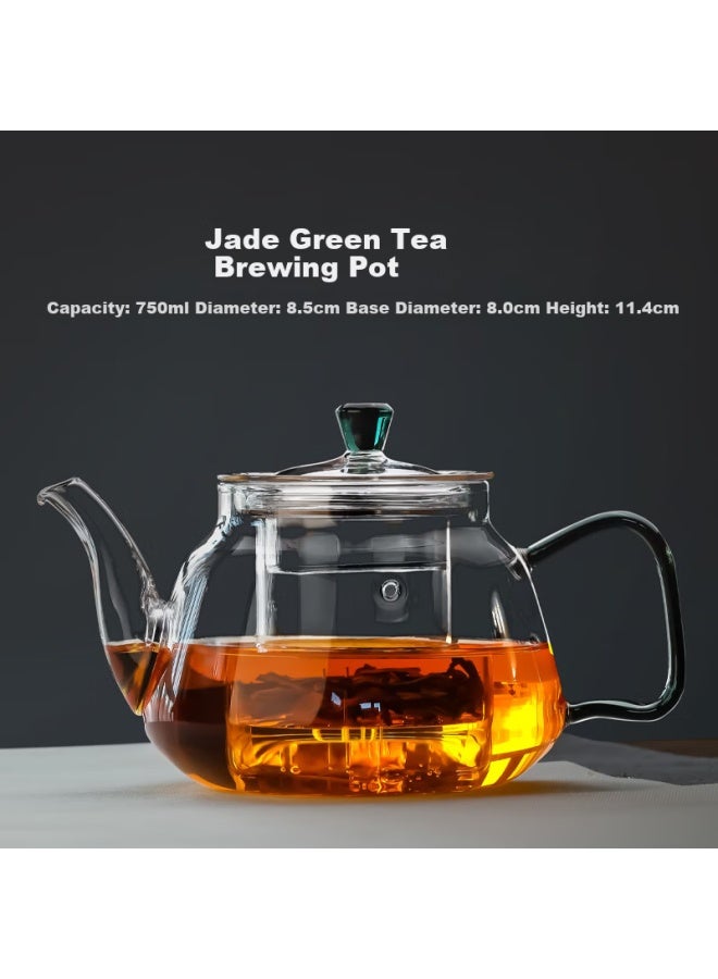 Gaoming Glass Teapot Thickened High-temperature Resistant Tea Maker Household Large Capacity Filtered Tea Pot Tea Set - Image 1