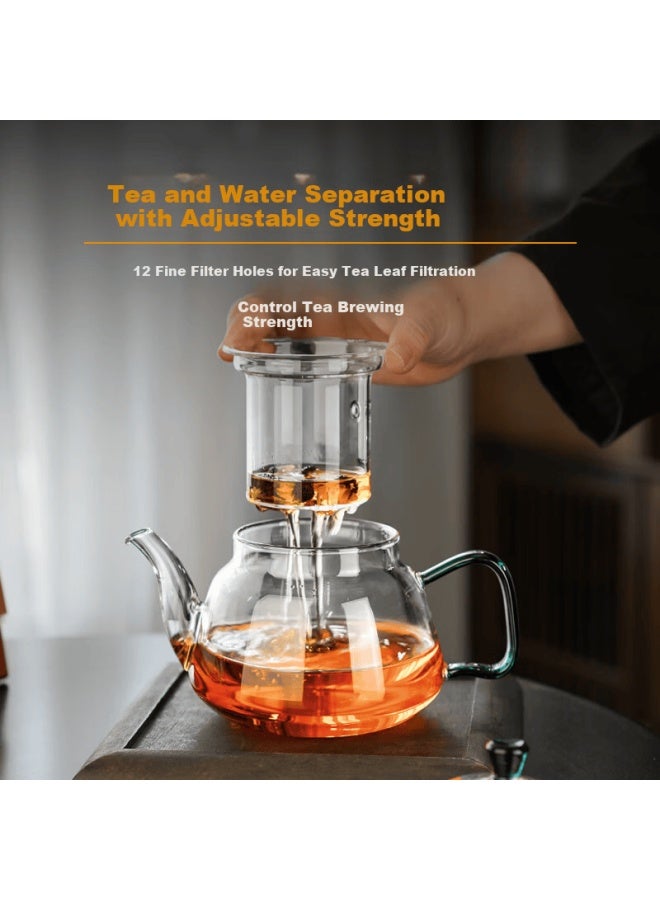 Gaoming Glass Teapot Thickened High-temperature Resistant Tea Maker Household Large Capacity Filtered Tea Pot Tea Set - Image 5