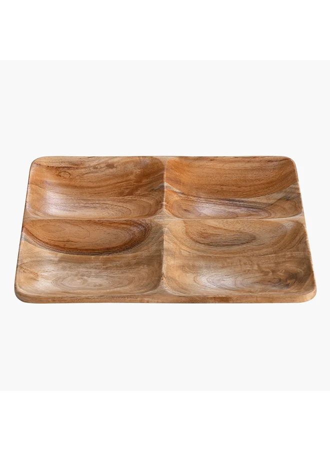 Home Box Albero 4-Sectioned Platter 24x2.5x20.5 cm