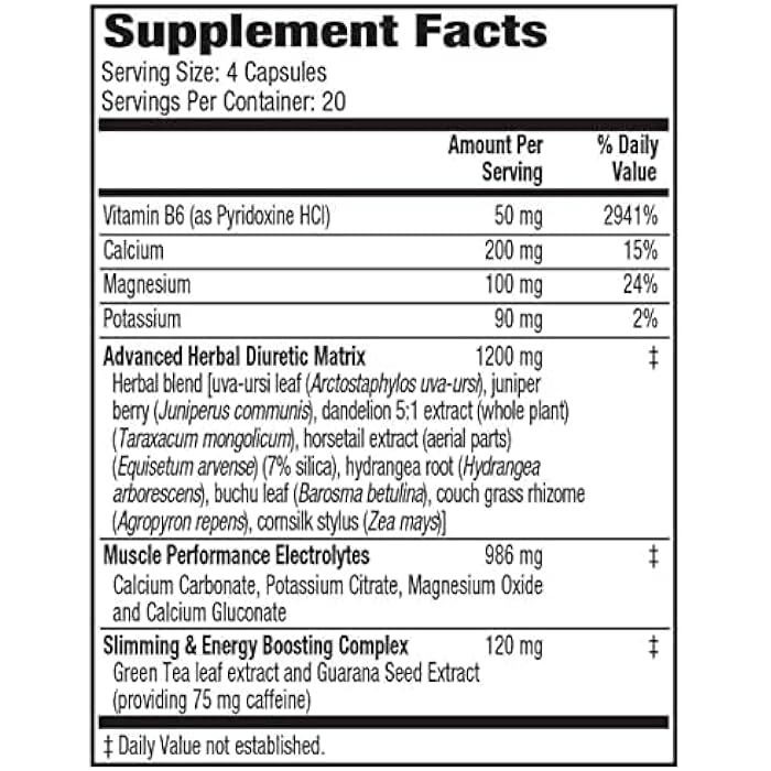 Maximum Human Performance MHP Xpel Dietary Supplement - Maximum Strength Diuretic, 80 Capsules - Image 2