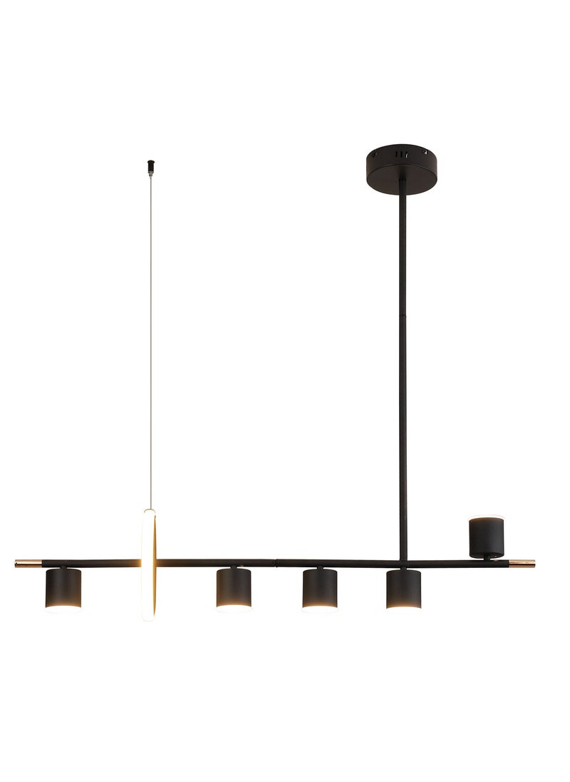 Haikomin LED Dimmable Chandelier with Remote Control Restaurant Restaurant Kitchen Island Table Modern Chandelier Black  - Image 4