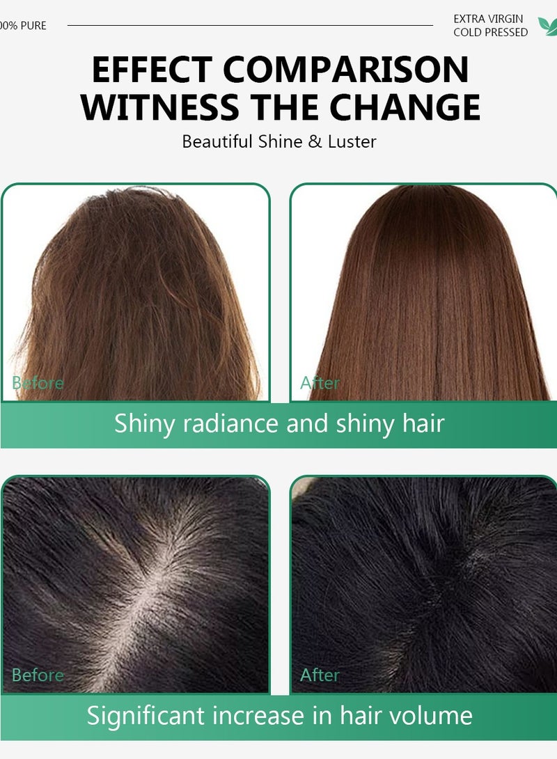 MOOYAM Jamaican Black Castor Oil for Hair Growth 60ml Pure Organic Hair Scalp Treatment Oil for Dry Damaged Hair Strengthening Biotin Mint Infused Growth Oil for Men and Women - Image 4