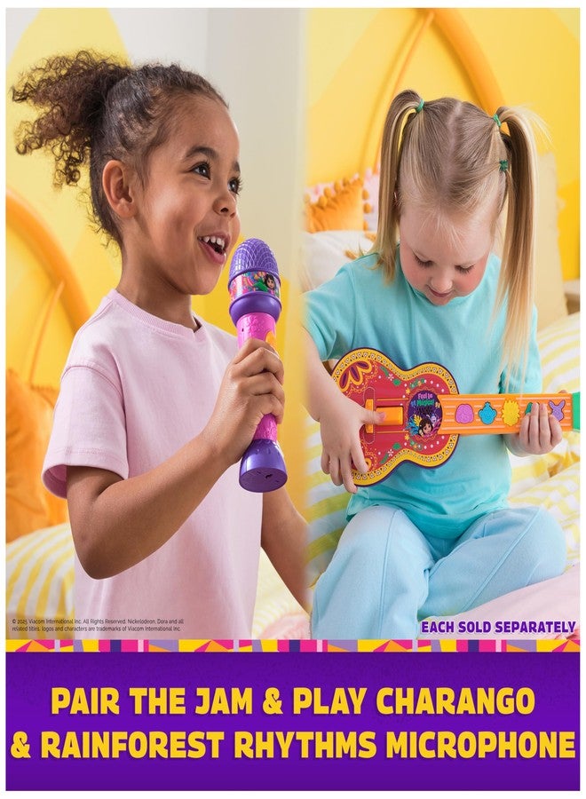 Dora, Rainforest Rhythms Microphone with Music, Sound Fx & Bilingual Phrases, Kids Toys for Girls & Boys Ages 3 and Up - Image 5