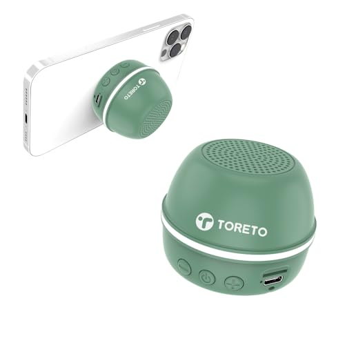 Toreto Magnobeat | 6W Magnetic Mini Bluetooth Speaker with TWS, MagSafe Compatibility, BT v5.3, Up to 4H Playtime, 800mAh Battery, Multi-Functional Controls | Portable Wireless Speaker (Green) - Image 1
