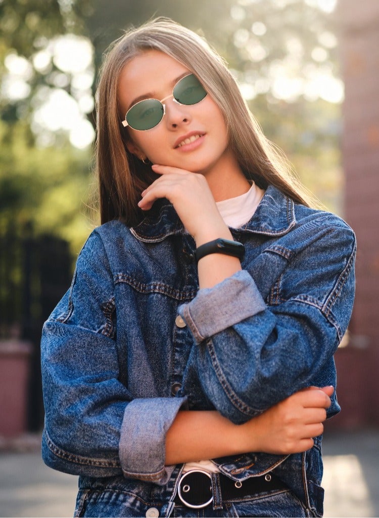 GREEN LION ORIANTE Full Rim Sunglasses UV400 / Unisex Riding Glasses Running Glasses Mountaineering Glasses Driving Glasses Fishing Glasses / UV Protection - Gold - Image 2