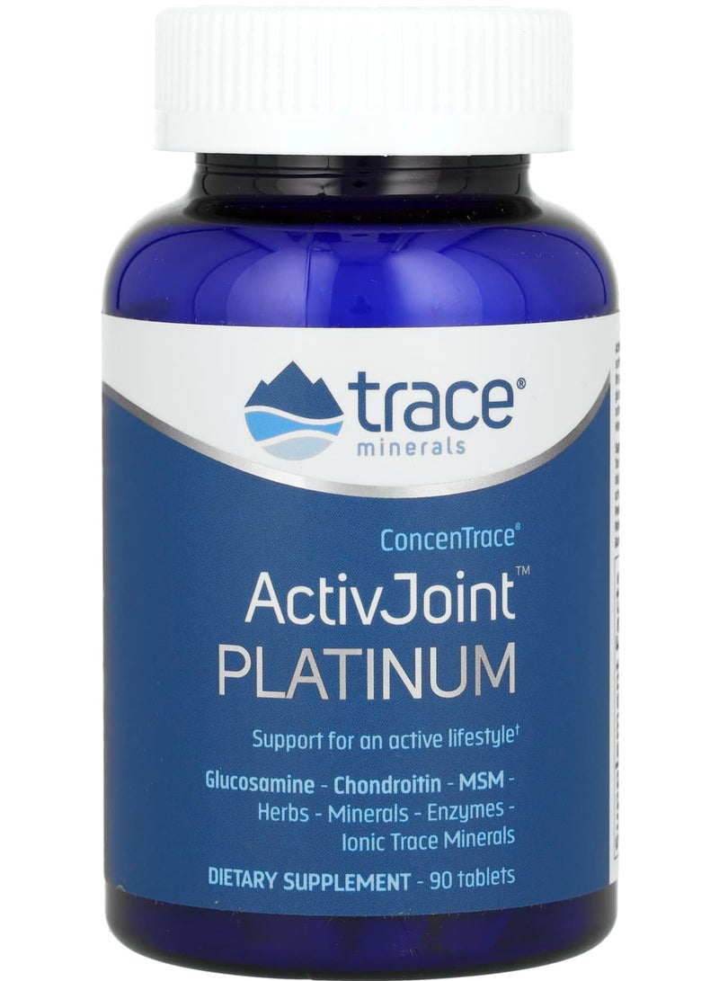 Trace Minerals ConcenTrace, ActivJoint Platinum, 90 Tablets
