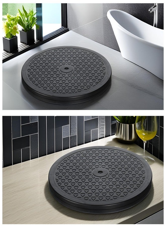 RHBLME 3 Pack Black Lazy Susan, 12 Inch Heavy Duty Rotating Swivel with Steel Ball Bearings Stand for Turntable, Monitor, TV, etc. - Image 5