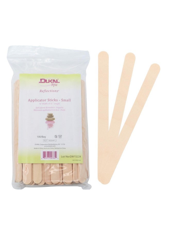 Dukal Small Wooden Wax Sticks - Body Hair Removal Applicator for Waxing, 3/8” x 4.5” (Pack of 100) - Image 1