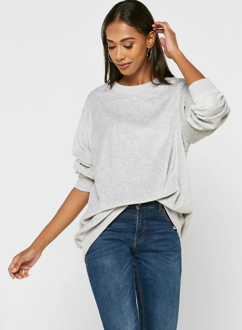 Aerie Crew Neck Ribbed Cuff Sweaters