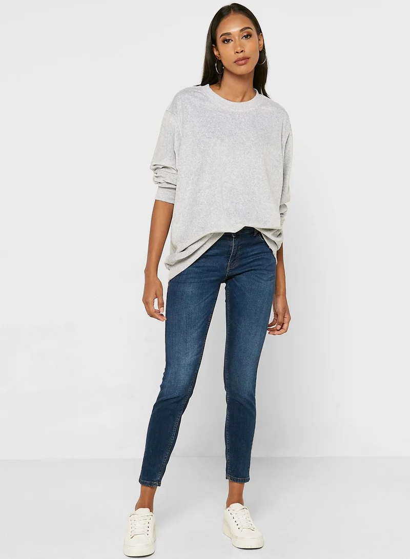 Aerie Crew Neck Ribbed Cuff Sweaters
