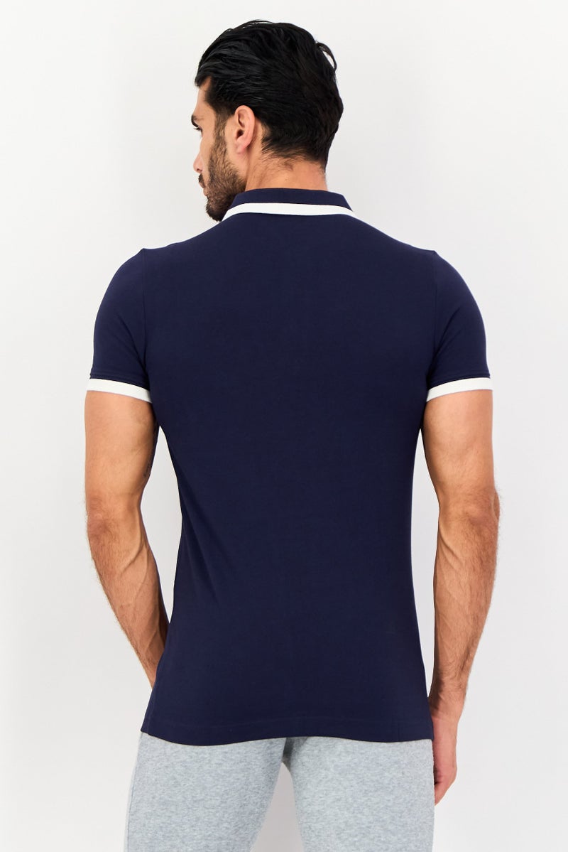 PUMA تي شيرت بولو للرجال بأكمام قصيرة مناسب للرياضة في الهواء الطلق، Navy - Image 3