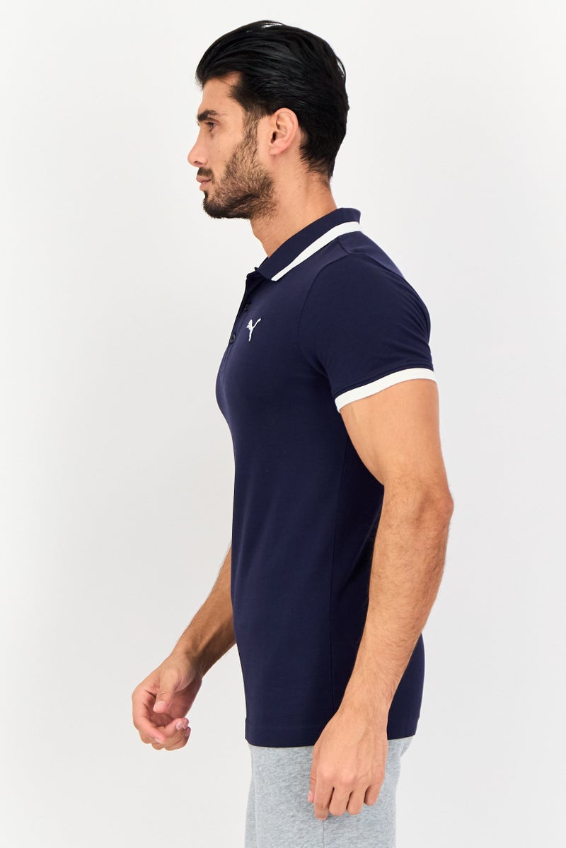 PUMA تي شيرت بولو للرجال بأكمام قصيرة مناسب للرياضة في الهواء الطلق، Navy - Image 2