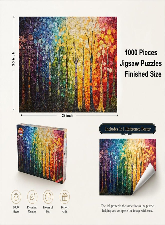 Yunlus Jigsaw Puzzles for Adults 1000 Pieces Impossible Hard Difficult Challenging Puzzles for Adults 1000pc Puzzles Fantasy Forest Jigsaw Puzzle 1000 Pieces 28 x 20 inch - Image 4