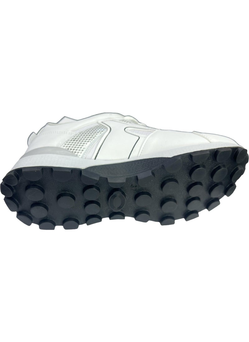 Devida - White-Black Comfortable Sole Casual Sneakers - Image 1