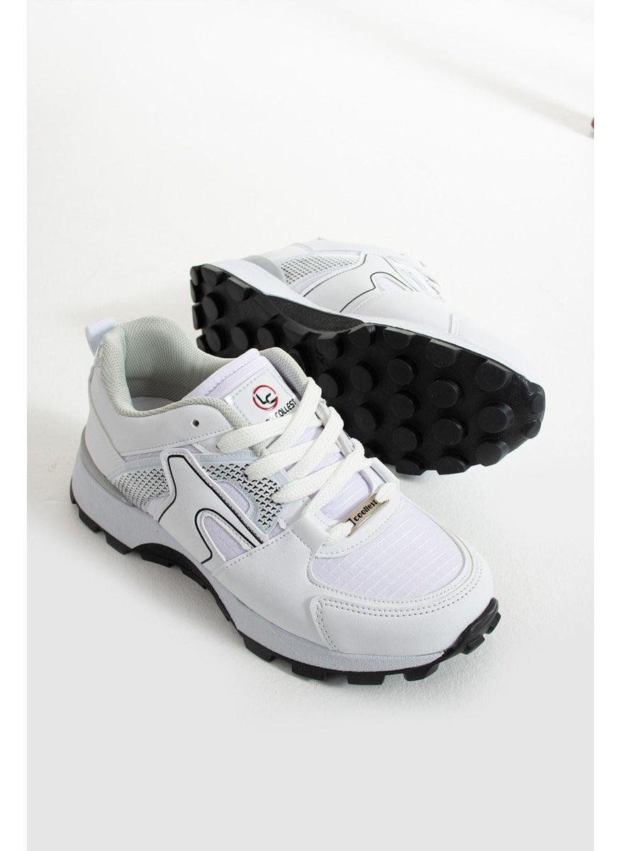 Devida - White-Black Comfortable Sole Casual Sneakers - Image 1