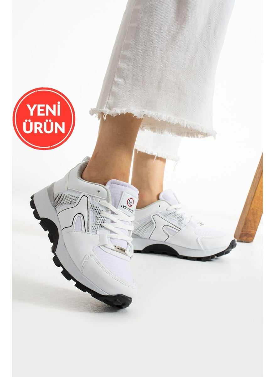 Devida - White-Black Comfortable Sole Casual Sneakers - Image 1