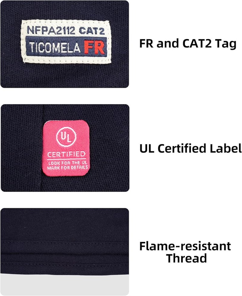 TICOMELA قناع وجه TICOMELA FR مقاوم للهب، مزود بغطاء واقي من اللهب من الفئة CAT2، مناسب للعمل في بيئات اللحام - Image 3