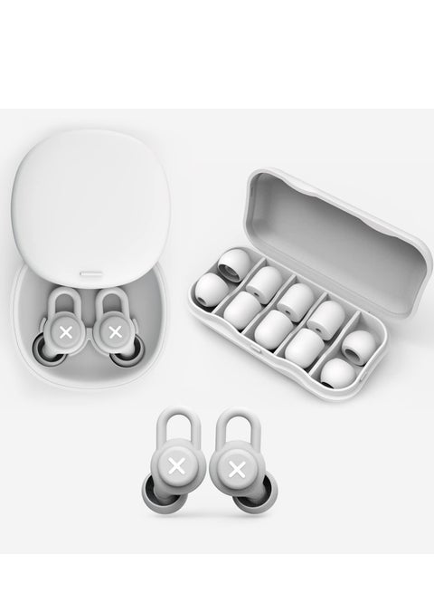 Sleep Noise Reduction Earplug Set - Reusable Silicone Earplugs for Effective Noise Resistance, Ideal for Sleep, Concerts, Motorcycles, Work, and Noise Sensitivity (Gray)