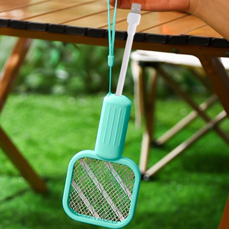 Mosquito Killer Lamp And Electric Fly Swatter 2 In 1 Usb Rechargeable Bug Zapper Racket With Adjustable Angle Indoor Outdoor Insect Trap For Flies Gnats Mosquitoes (Green)