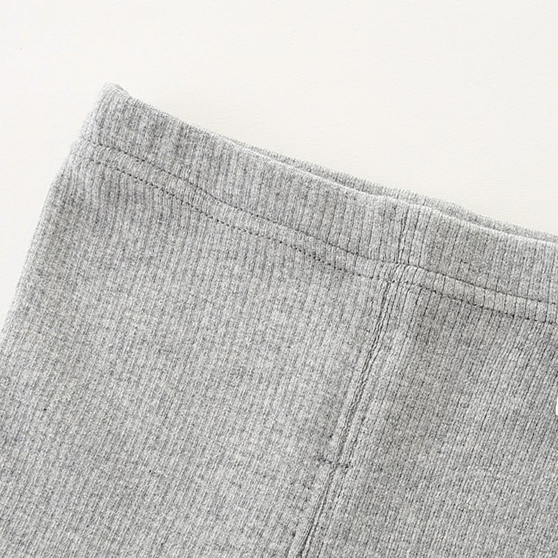 Baby Girl Cotton Stretch Leggings with Bow – Mid-Rise Trousers for Infants 1-3 Years - Image 3
