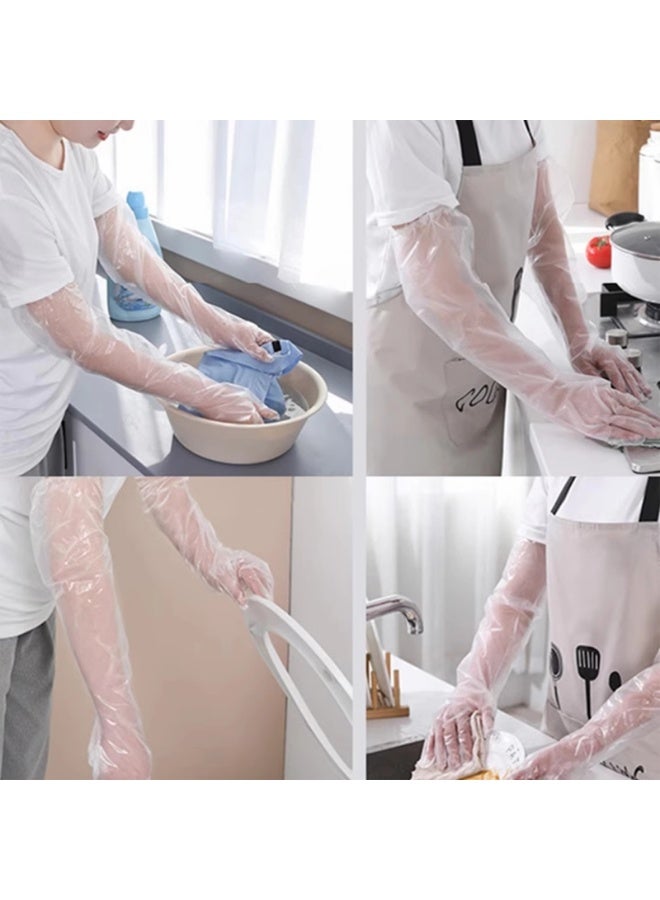 Arm Guards Long Gloves Housework Protection Disposable Food Grade Kitchen Gloves Extended，50pcs - Image 5
