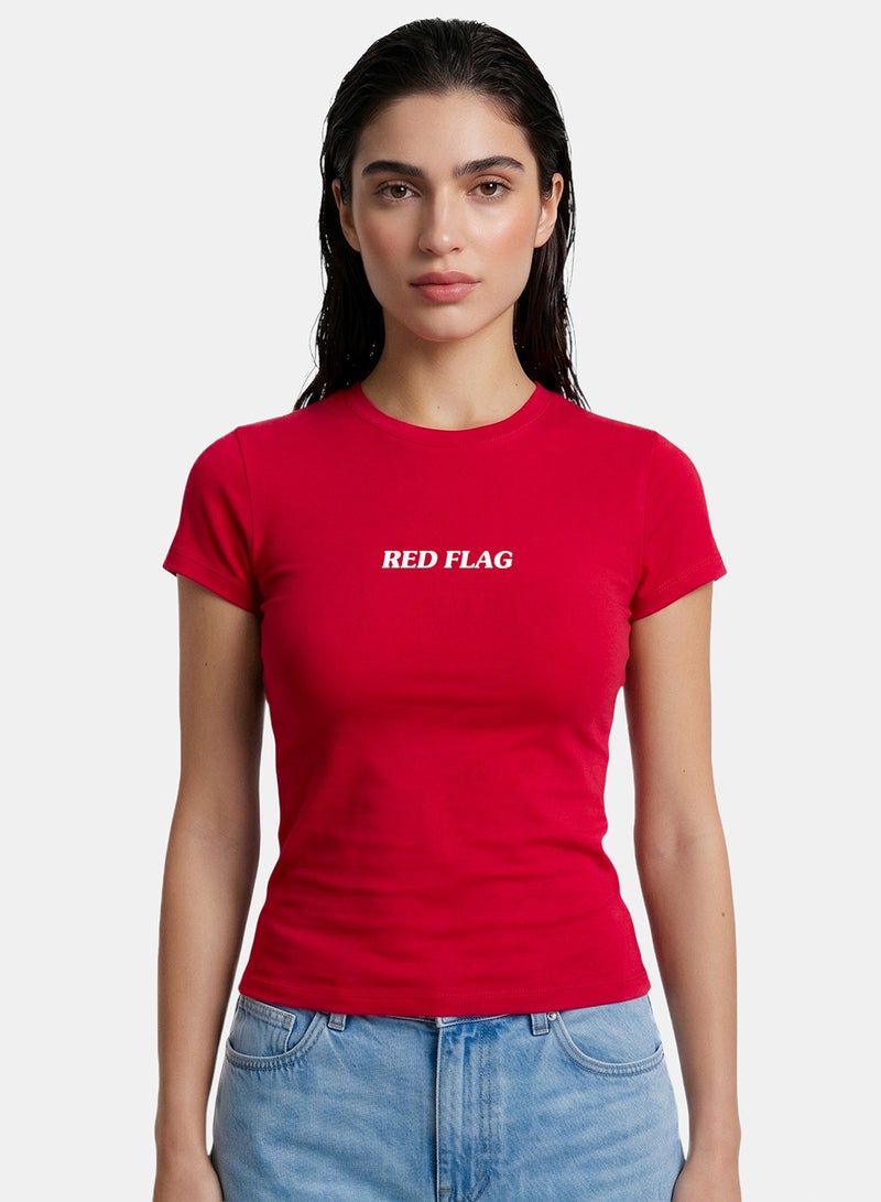 CTRL Red Flag Baby-Tee - Image 1