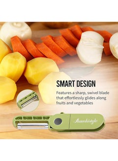 Generic Folding Peeler, Kitchen Gadgets Apple Potato Vegetable Peeler Suitable for Home Camping Picnics ＆ Travel Essentials  - Image 3