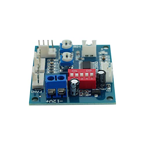 DEVMO DC 12V 5A PWM 4 Wires PC CPU Fan Thermostat Automatic Temperature Control Speed Controller Board Speed Controller Temperature Probe Buzzer Compatible with Ar-duino Heat Sink HW-585 - Image 3