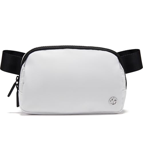 Pander Two Way Zipper Fanny Pack Nylon Everywhere Belt Bag for Women, Water Repellent Waist Packs, Crossbody Bags with Adjustable Strap (White). - Image 1