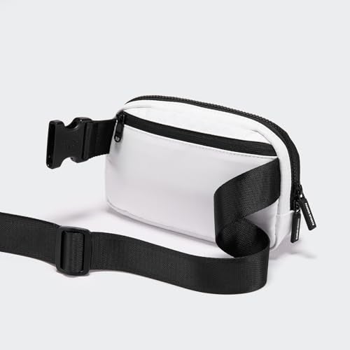 Pander Two Way Zipper Fanny Pack Nylon Everywhere Belt Bag for Women, Water Repellent Waist Packs, Crossbody Bags with Adjustable Strap (White). - Image 3