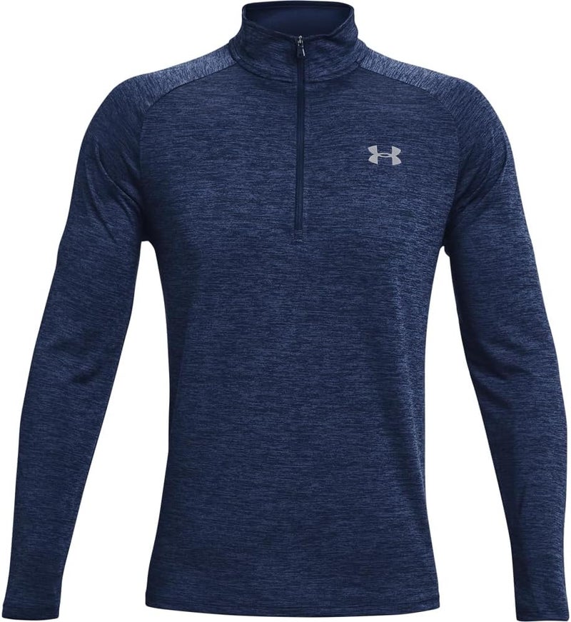 Under Armour Men's UA Tech 2.0 1/2 Zip Long Sleeve T-Shirt, Academy Blue, Size XL - Image 5
