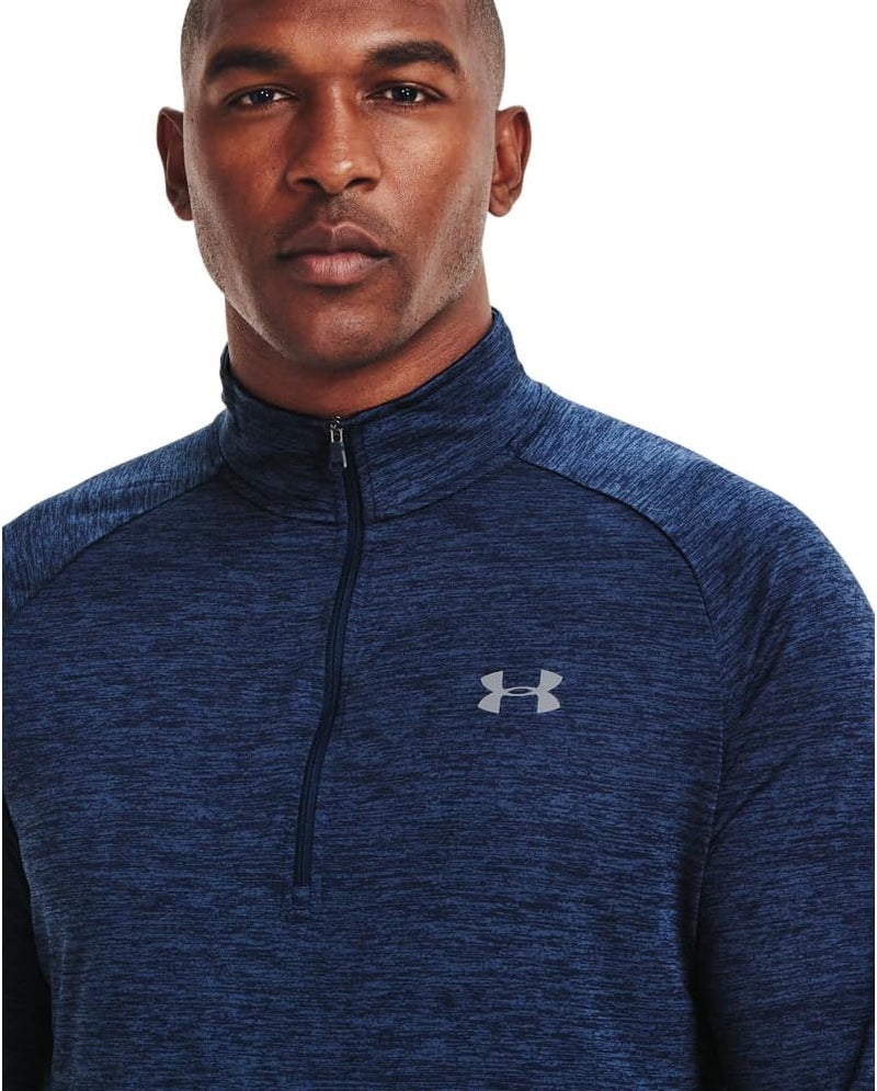 Under Armour Men's UA Tech 2.0 1/2 Zip Long Sleeve T-Shirt, Academy Blue, Size XL - Image 4
