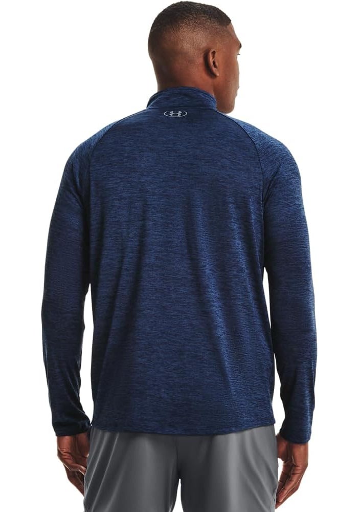 Under Armour Men's UA Tech 2.0 1/2 Zip Long Sleeve T-Shirt, Academy Blue, Size XL - Image 2
