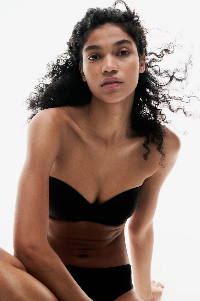 H&M 2-pack padded microfibre bandeau bras