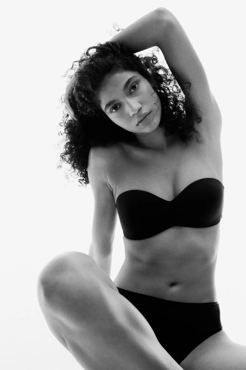 H&M 2-pack padded microfibre bandeau bras