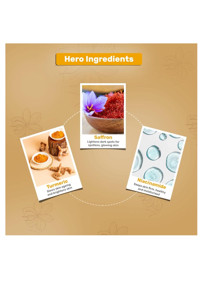 ENN LITT UP Ubtan Oil free Brightening Serum for Face Glowing and Whitening With Turmeric and Saffron for Skin Radiance Reduces Hyper Pigmentation Lightweight Anti Ageing Seerum for Women and Men 15ml - Image 4