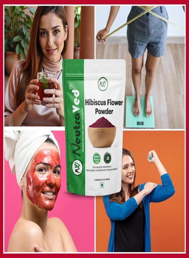 NeutraVed Hibiscus powder for hair growth 100 gm | Ideal for Hair pack, Face pack, Eating, and Hibiscus tea | Sabdriffa Gudhal Phool Powder - 100gm - Image 5