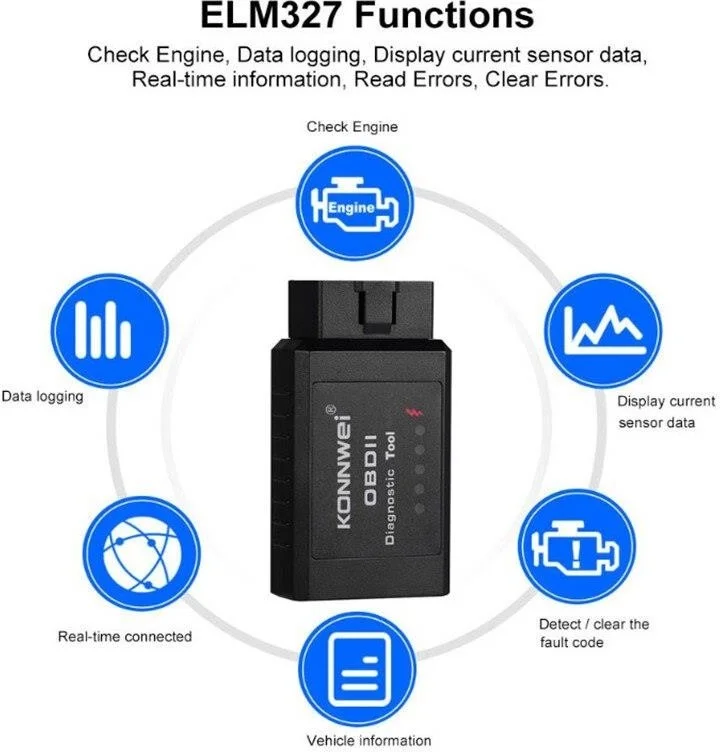 Valkyrie Konnwei KW910 Obd2 V1.5 Bluetooth Enabled Vehicle Diagnostic Device