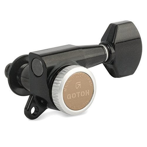 Gotoh Magnum Lock-Trad 6-In-Line Guitar Tuners, Black - Image 2