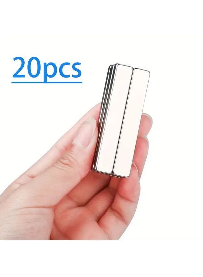 20pcs F60X10X5mm Neodymium Bar Magnets Powerful Rare Earth Magnets With Double Sided Adhesive - Image 1
