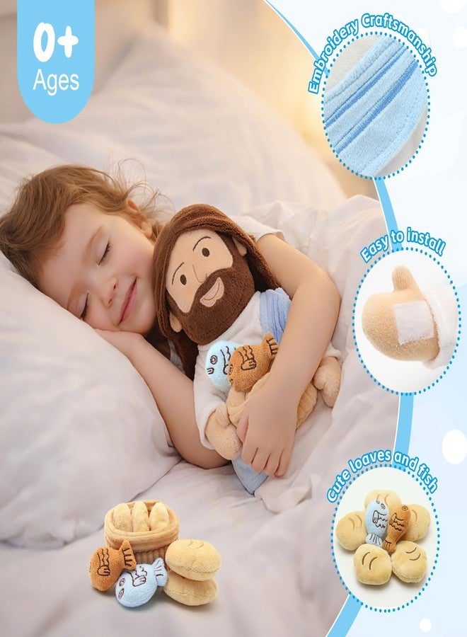 Yelakey 14" Jesus Plush Talking Doll,Jesus Stuffed Doll Plushie Speaks Bible Verses Story Bible Songs Religious Gift for Kids Easter Christmas - Image 5