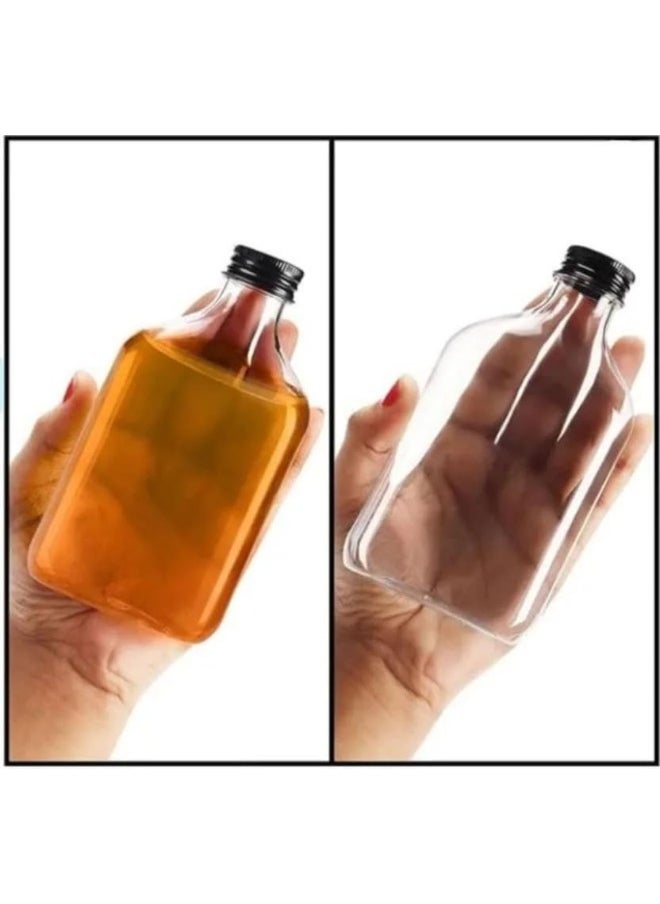 Generic - Glass Flask Pressed With Black Screw Cap 100Ml 7 X 3 X 13 Cm - Fosblsh0151 Set Of 12 Pieces - Image 1