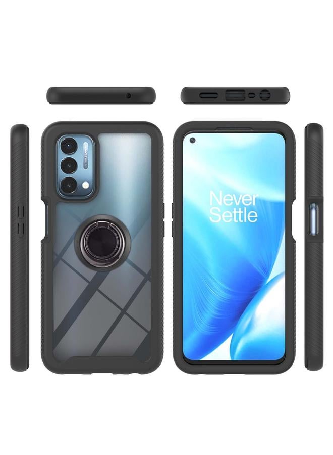 S-TOP Case For OPPO A54 5G / A74 5G / A93 5G Starry Sky Solid Color Series Shockproof PC + TPU Protective Case with Ring Holder & Magnetic Function - Image 2