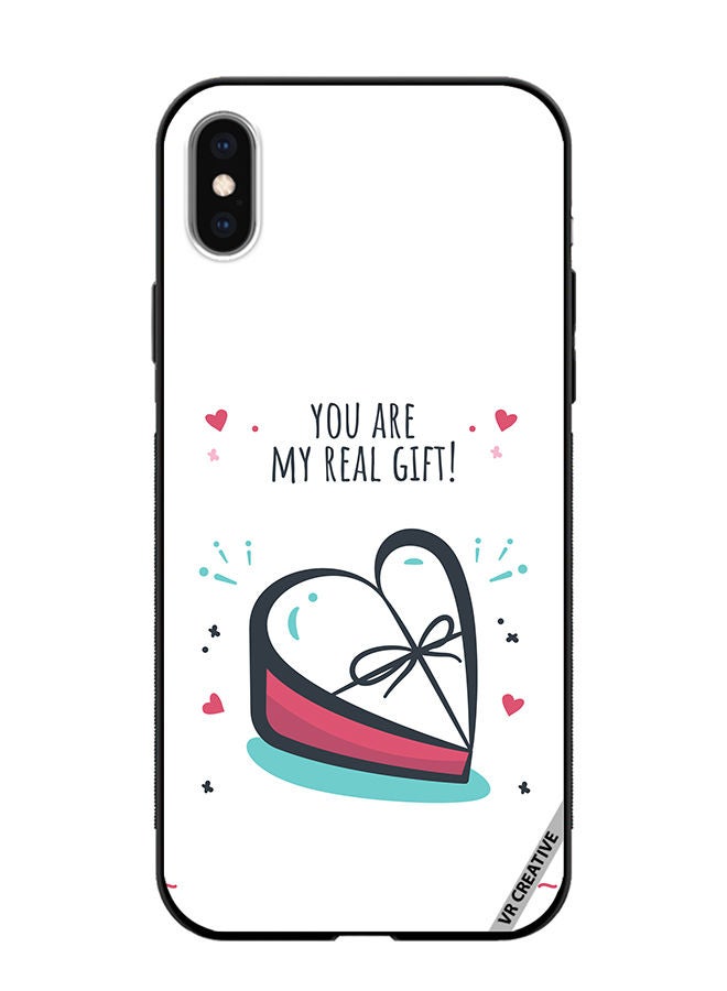 VR CREATIVE Protective Case Cover For Apple iPhone X/XS My Real Gift Design Multicolour - Image 1