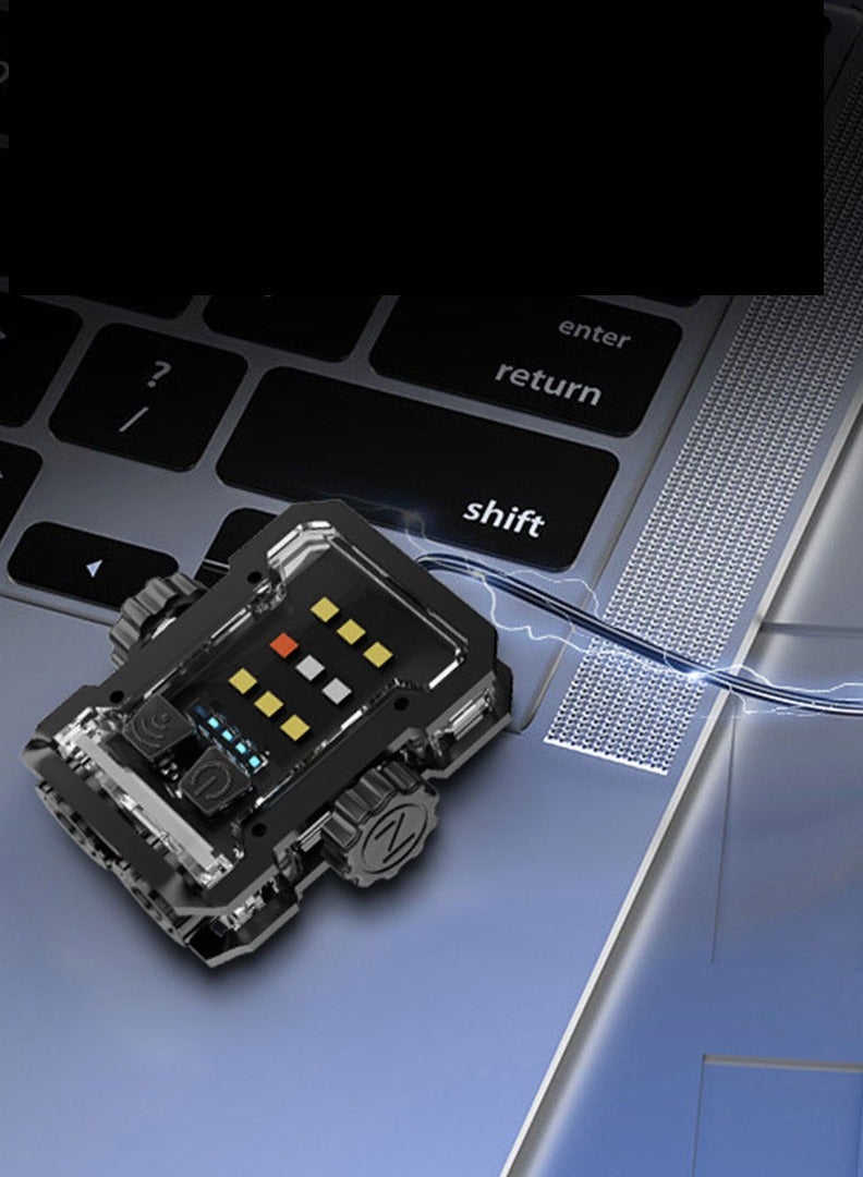 Small rechargeable searchlight with front, side and emergency lights - Image 4