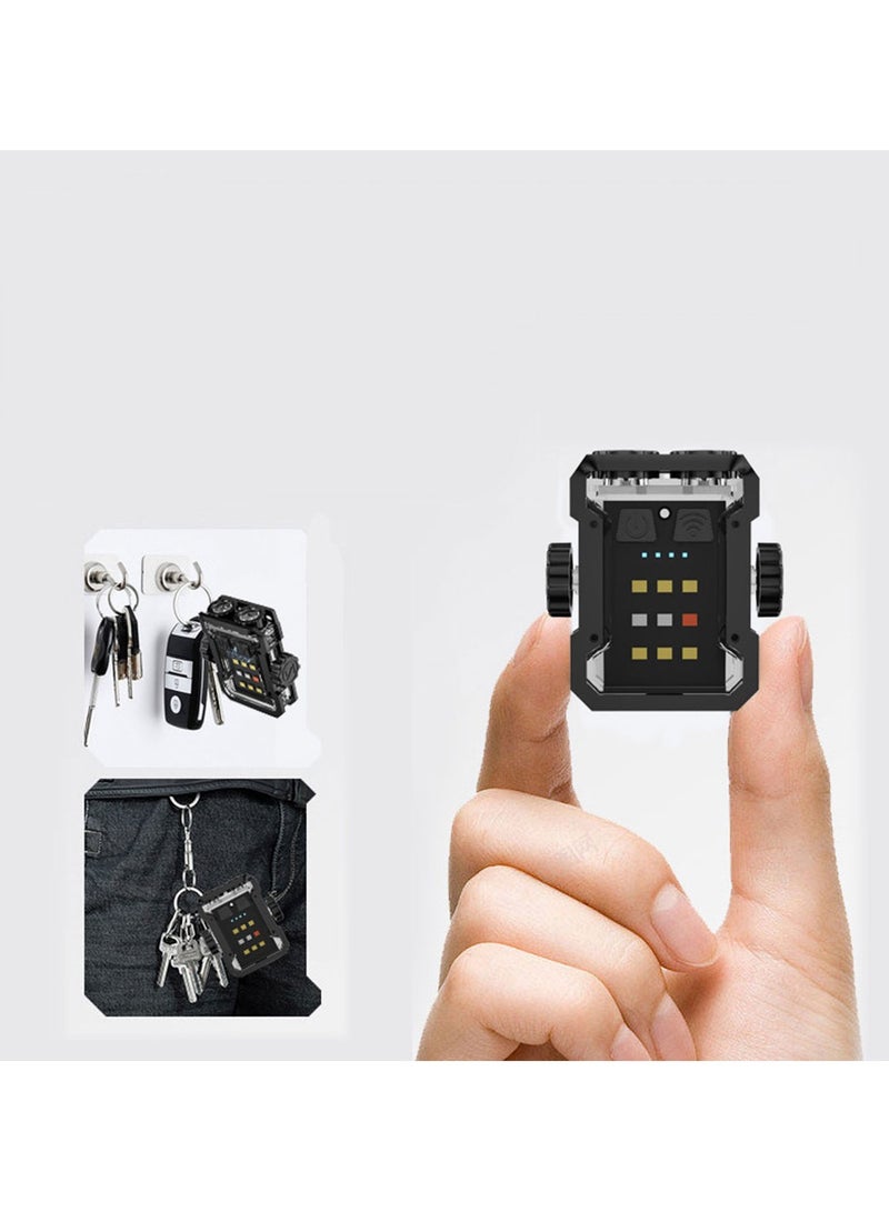 Small rechargeable searchlight with front, side and emergency lights - Image 3