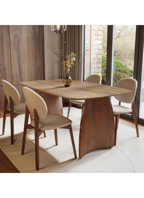 Dining Table Set with 4 Curved Chairs – MZDRS008