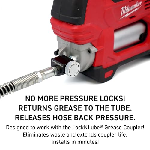 LockNLube Pressure Return Valve for Use with Cordless Grease Guns. No More Pressure Locks! Returns Grease to The Tube. Releases Hose backpressure. - Image 3